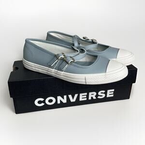 Converse Chuck Taylor All Star Dainty Mary Jane Women 8.5 Teal Blue White Shoe